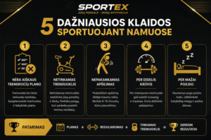 5 klaidos sportuojant namuose